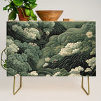 Japanese Painting Green Forest Art Dopamine Decor Wabi Sabi Art Maximalist Wall Art Japandi Art Credenza Gallery Image 1