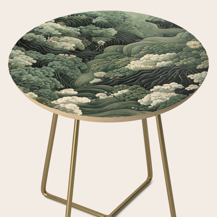 Japanese Painting Green Forest Art Dopamine Decor Wabi Sabi Art Maximalist Wall Art Japandi Art Side Table Gallery Image 2