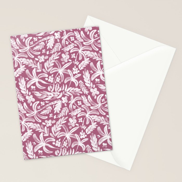 Pink Tropical Bliss Stationery Card Gallery Image 2