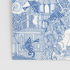 chinoiserie toile blue Poster Gallery Image 3