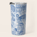 chinoiserie toile blue Travel Mug Gallery Image 3