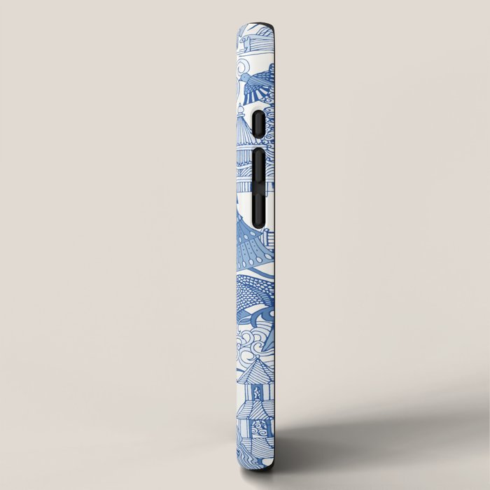chinoiserie toile blue iPhone Case Gallery Image 2
