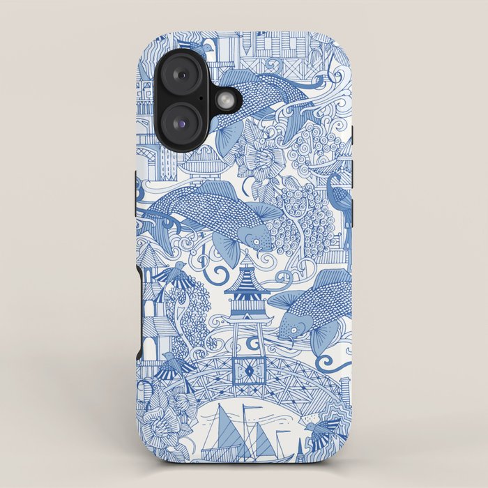 chinoiserie toile blue iPhone Case Gallery Image 1