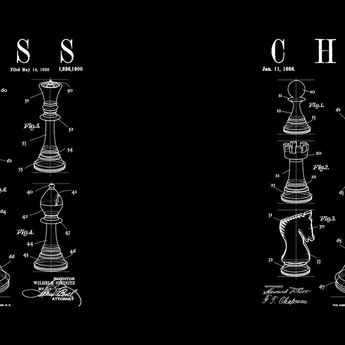 Chess King And Pieces Old Vintage Patent Drawing Print Coffee Mug Gallery Image 2