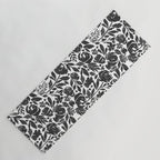 Simple black and white flower garden Yoga Mat Gallery Image 1
