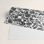 Simple black and white flower garden Wrapping Paper Gallery Image 2