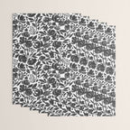 Simple black and white flower garden Wrapping Paper Gallery Image 3