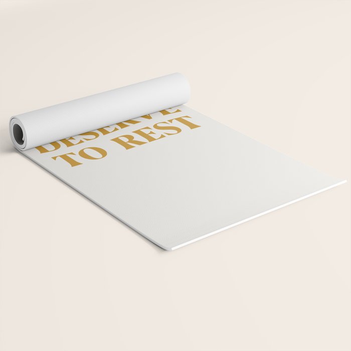 You Deserve To Rest Golden Yoga Mat Gallery Image 2