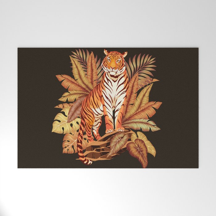 Autumn Jungle Tiger Welcome Mat Gallery Image 1