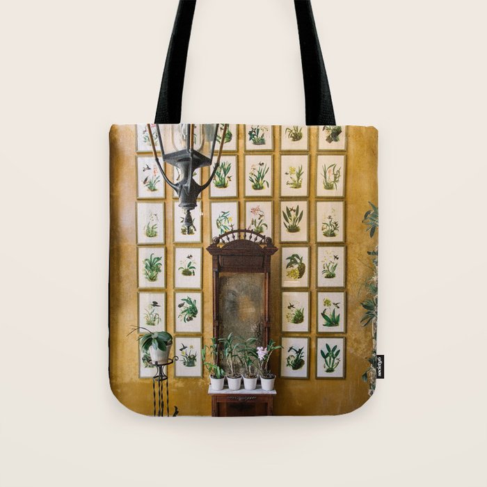 A Wall of Orchids, Merida, Mexico Tote Bag Gallery Image 1