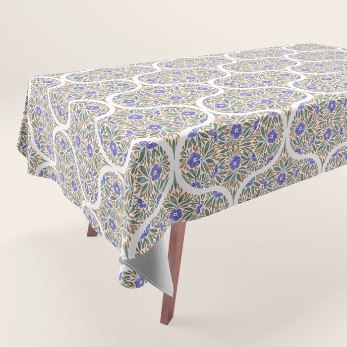 Elegant Flora Artistry Tablecloth Gallery Image 1