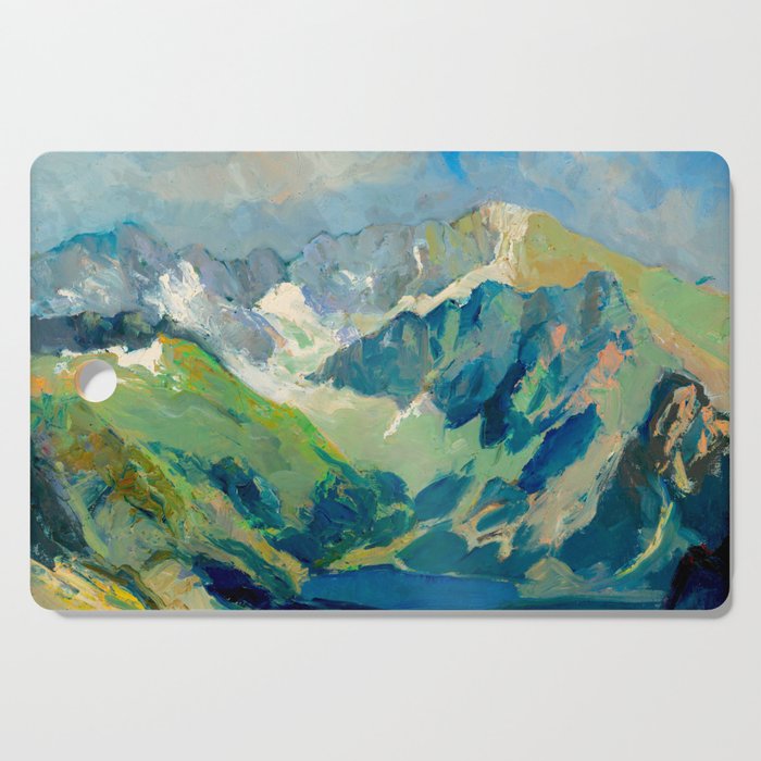 Mountain Landscape Oil Painting Cutting Board Gallery Image 1