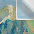 Mountain Landscape Oil Painting Wall Tapestry Gallery Image 3