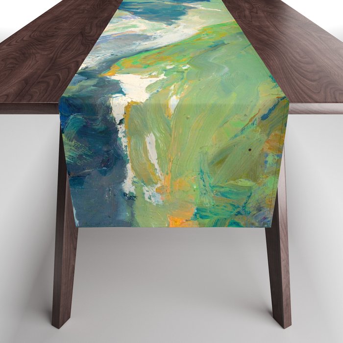 Mountain Landscape Oil Painting Table Runner Gallery Image 1