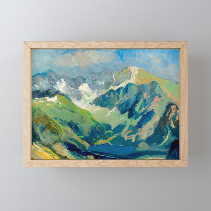 Mountain Landscape Oil Painting Mini Art Print Gallery Image 1
