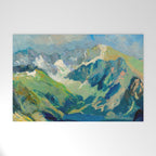 Mountain Landscape Oil Painting Welcome Mat Gallery Image 1