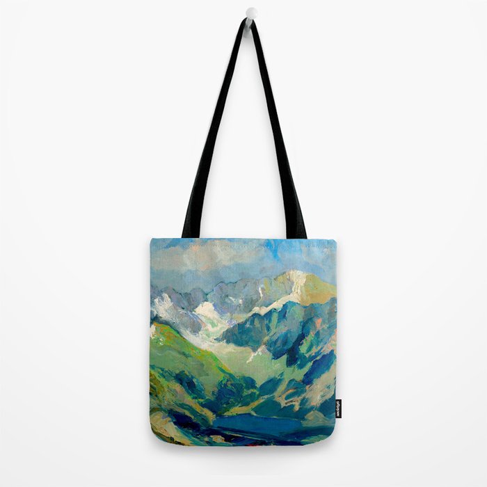Mountain Landscape Oil Painting Tote Bag Gallery Image 2