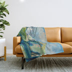 Mountain Landscape Oil Painting Throw Blanket Gallery Image 1