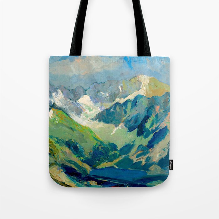 Mountain Landscape Oil Painting Tote Bag Gallery Image 1