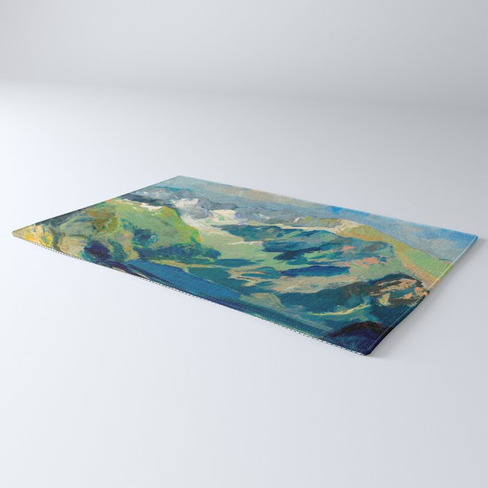 Mountain Landscape Oil Painting Rug Gallery Image 3