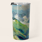 Mountain Landscape Oil Painting Travel Mug Gallery Image 3