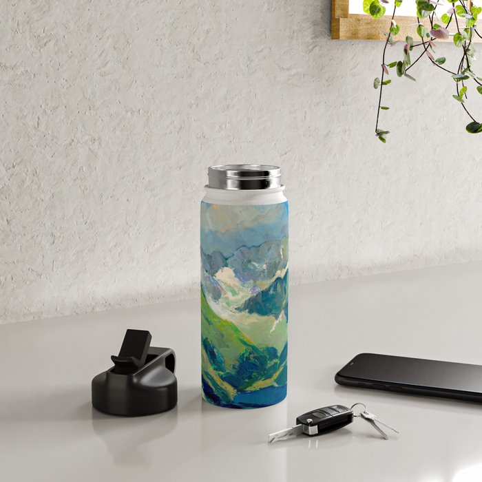 Mountain Landscape Oil Painting Water Bottle Gallery Image 4