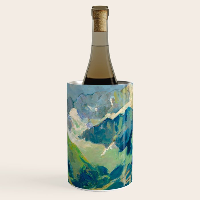 Mountain Landscape Oil Painting Wine Chiller Gallery Image 1