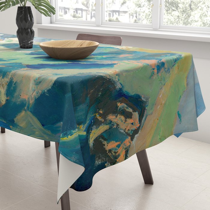 Mountain Landscape Oil Painting Tablecloth Gallery Image 3