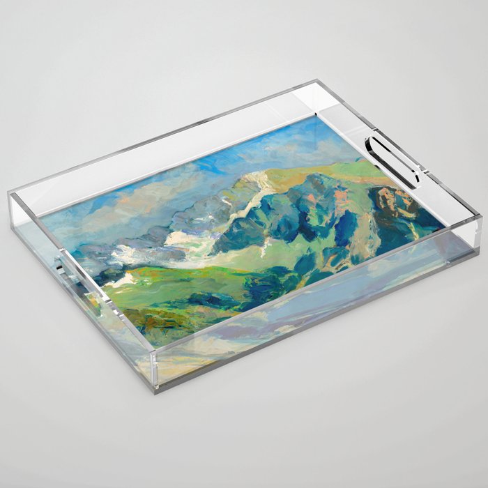 Mountain Landscape Oil Painting Acrylic Tray Gallery Image 1