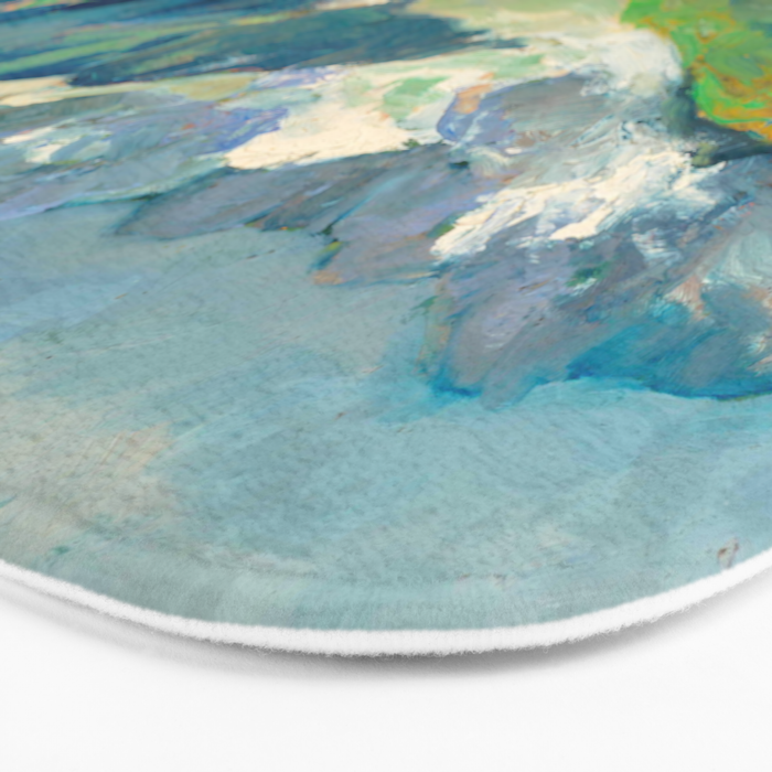 Mountain Landscape Oil Painting Bath Mat Gallery Image 3