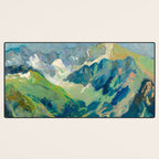 Mountain Landscape Oil Painting Desk Mat Gallery Image 3