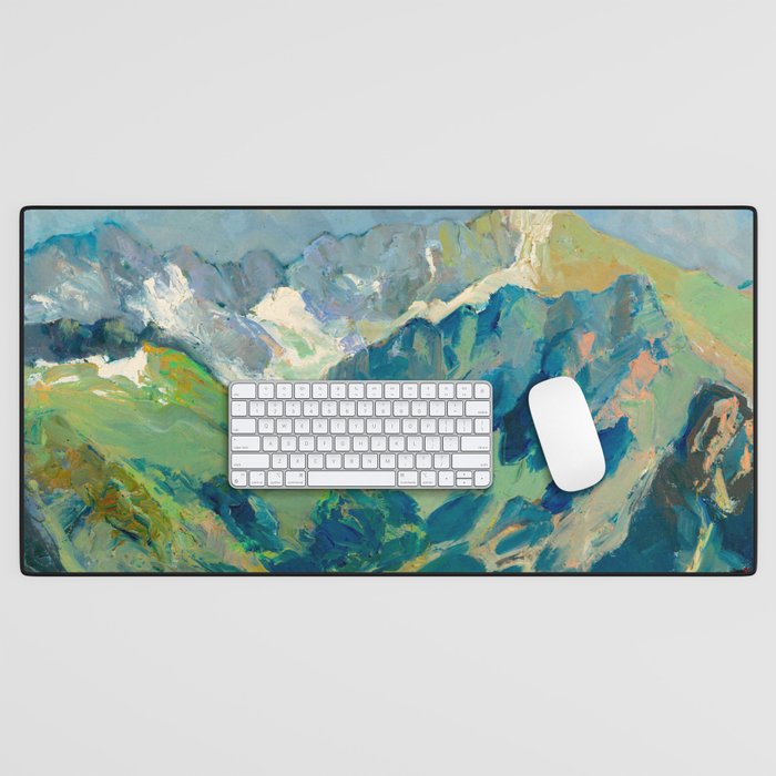 Mountain Landscape Oil Painting Desk Mat Gallery Image 1
