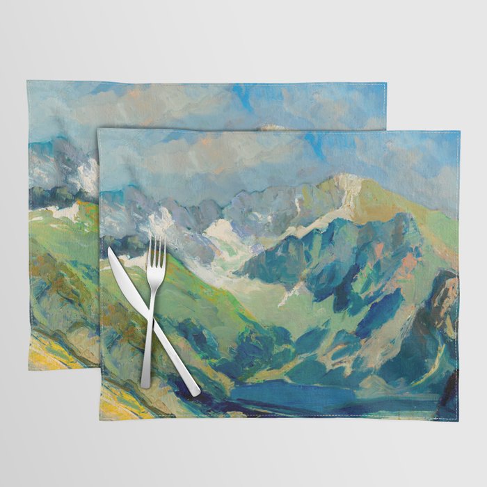Mountain Landscape Oil Painting Placemat Gallery Image 1