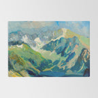 Mountain Landscape Oil Painting Rug Gallery Image 2
