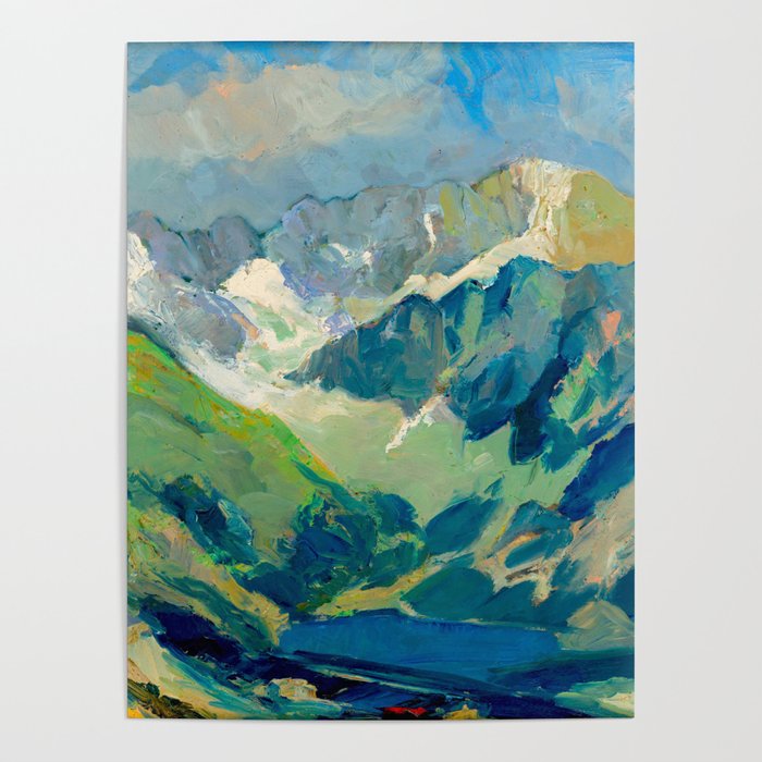 Mountain Landscape Oil Painting Poster Gallery Image 4