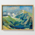 Mountain Landscape Oil Painting Serving Tray Gallery Image 1