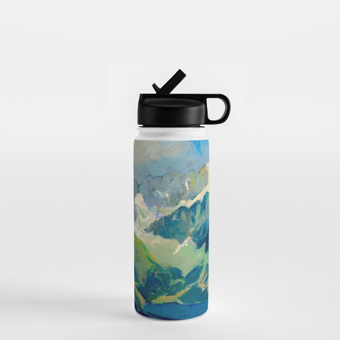 Mountain Landscape Oil Painting Water Bottle Gallery Image 1
