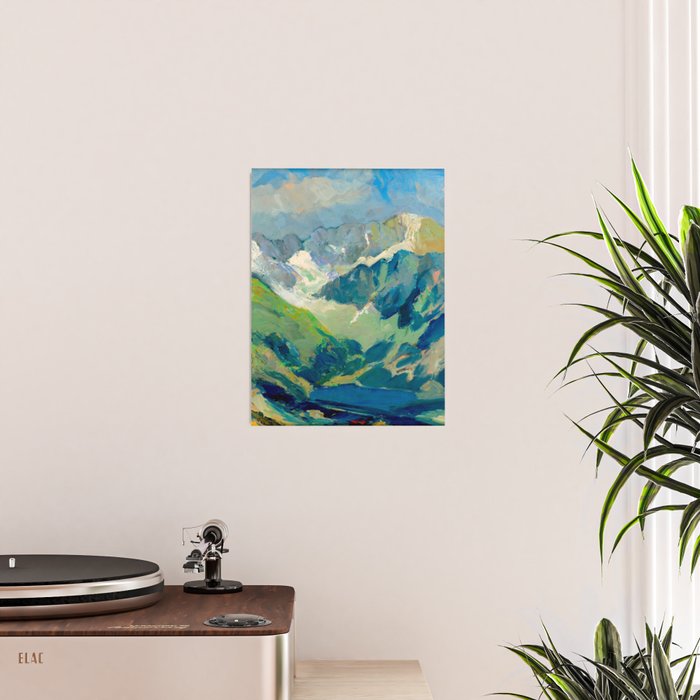 Mountain Landscape Oil Painting Poster Gallery Image 2
