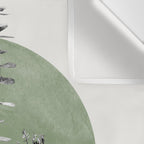 Flowers And Green Moon Wall Tapestry Gallery Image 3