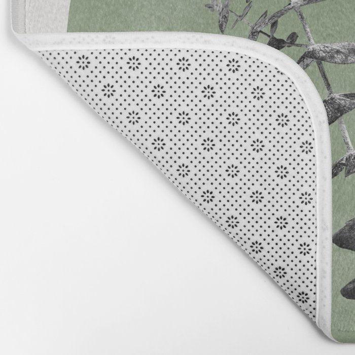 Flowers And Green Moon Bath Mat Gallery Image 2