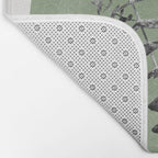 Flowers And Green Moon Bath Mat Gallery Image 2