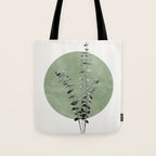 Flowers And Green Moon Tote Bag Gallery Image 1