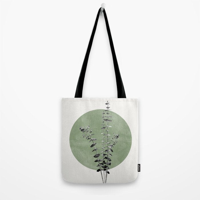 Flowers And Green Moon Tote Bag Gallery Image 2