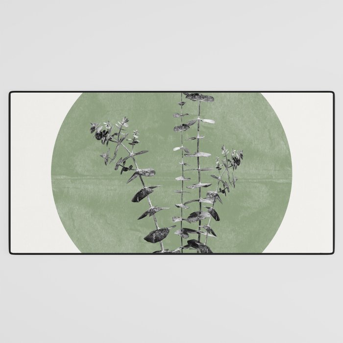Flowers And Green Moon Desk Mat Gallery Image 3