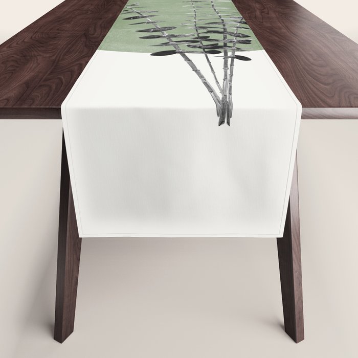 Flowers And Green Moon Table Runner Gallery Image 1
