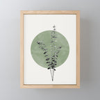 Flowers And Green Moon Mini Art Print Gallery Image 1
