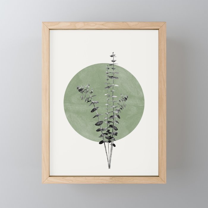 Flowers And Green Moon Mini Art Print Gallery Image 1