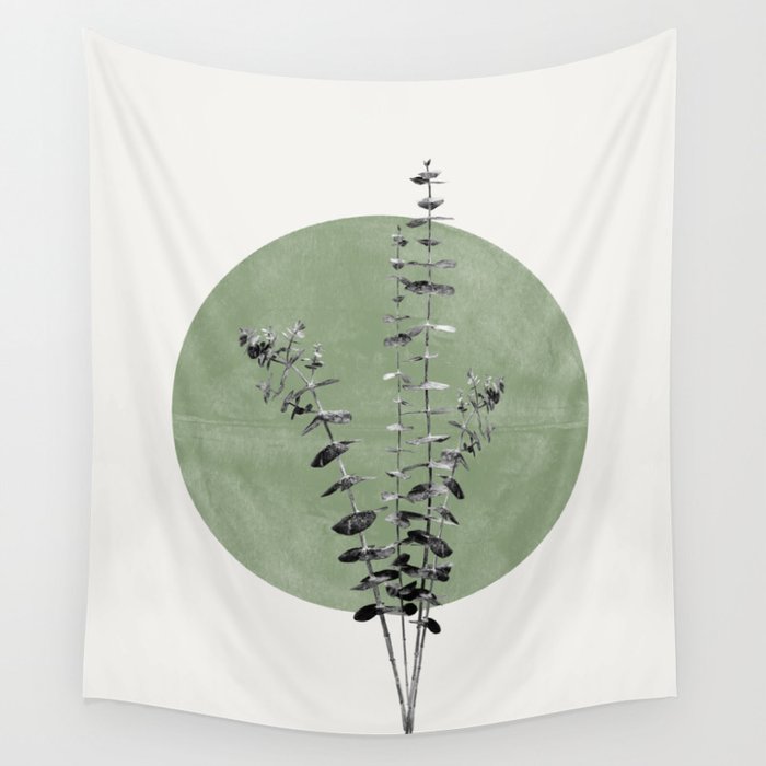 Flowers And Green Moon Wall Tapestry Gallery Image 4
