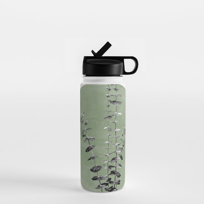 Flowers And Green Moon Water Bottle Gallery Image 1