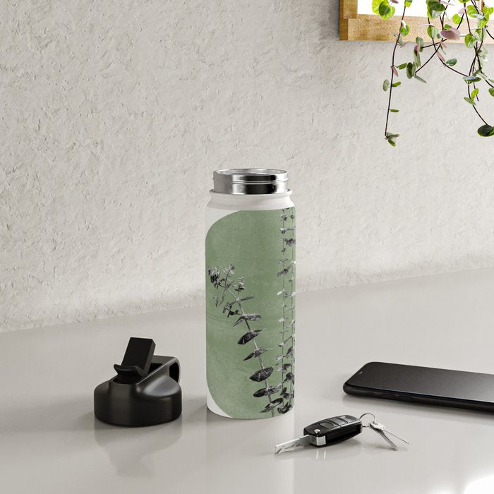 Flowers And Green Moon Water Bottle Gallery Image 4